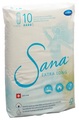 Sana, Sana Damenbinden aus Reiner Watte Extra Saugfähig 10Stk. 10 Stück