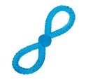 swisspet Knoten 28cm, hellblau Hunde Spielzeug