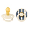 BIBS Studio Colour Schnuller, Latex, Rund, 6-12 Monate, Pin Ivory Steel Blue Mix (2 Stk)