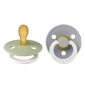 BIBS® Nachtschnuller Colour Symmetrischer Sauger Sage & Cloud Night Glow 6-18 Monate 2 Stk.