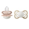 BIBS Schnuller Supreme Blush und Vanilla Glow Silikon 6-36 Monate, 2 Stk.