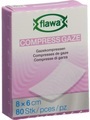 flawa Gazekompressen geschnitten 6x8cm keimreduzierend behandelt (80 Stück)