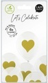 I AM CREATIVE Ballons goldenes Herz, 27cm, transparent (6 Stk)