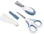 NUVita - Baby Nagelpflege Set Mit Edelstahlschere, Nagelknipser Und Nagelfeilen Blau