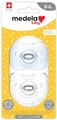 Medela Baby Schnuller Soft Silicone Boy Transparent 0-6 Monate (2 Stk)