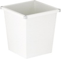 undefined, Papierkorb, Stahlblech Volumen 27 l, BxHxT 343 x 343 x 361 mm weiß
