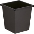 undefined, Papierkorb, Stahlblech Volumen 27 l, BxHxT 343 x 343 x 361 mm schwarz