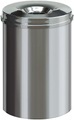 Papierkorb, selbstlöschend Volumen 30 l Edelstahl-Korpus