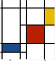 Trennwand easyScreen mit Fotomotiv Modell Mondrian, Breite 1600 mm