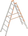Sprossen-Stehleiter beidseitig begehbar 2 x 7 Sprossen