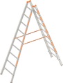 Sprossen-Stehleiter beidseitig begehbar 2 x 9 Sprossen