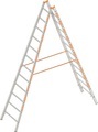 Sprossen-Stehleiter beidseitig begehbar 2 x 12 Sprossen