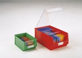 Etiketten mit transparenter Kunststoffabdeckung für Höhe 50 mm, VE 100 Stk