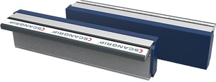 Magnet-Schraubstockbacken geriffelte Schutzbacken aus Polyurethan, 1 Paar Backenbreite 140 mm