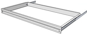 Schublade für Regal-Schranksystem Höhe 65 mm für Regaltiefe 500 mm