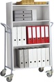 Bürowagen für Ordner, Tragfähigkeit 150 kg LxBxH 950 x 455 x 1380 mm
