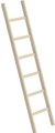 Holz-Anlegeleiter mit Sprossen 6 Sprossen
