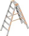 Stufen-Stehleiter beidseitig begehbar 2 x 6 Stufen