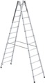 Sicherheits-Sprossenleiter, beidseitig begehbar Sprossen 30 x 30 mm, rutschsicher 2 x 12 Sprossen