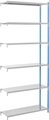 Steckregal mit Stahlblech-Fachböden HxBxT 2496 x 1240 x 500 mm, Anbauregal