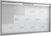 Schaukasten mit Flügeltür für den Außenbereich, Rahmen eckig 27 x DIN A4