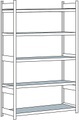 Weitspannregal, mit Stahlboden, Höhe 3000 mm Spannweite 1500 mm Grundregal, Tiefe 800 mm
