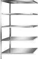 undefined, Edelstahlregal Regalhöhe 2000 mm Anbauregal, Breite x Tiefe 1100 x 800 mm