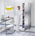 Reinraum-Hochschrank aus Edelstahl 1 Flügeltür Breite 500 mm
