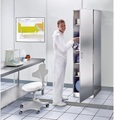 Reinraum-Hochschrank aus Edelstahl 1 Flügeltür Breite 600 mm