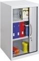 Rollladenschrank Breite 500 mm, 2 Fachböden lichtgrau / weißaluminium