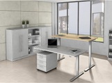 Aktenschrank Höhe 1270 mm, 2 Fachböden weiß