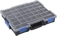 Profi-Kleinteilekoffer LxBxT 440 x 355 x 76 mm, VE 2 Stk mit 6 - 8 Einsatzkästen