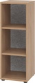 ANNY-AC - Regal mit Akustik-Rückwand HxBxT 1100 x 400 x 400 mm, 2 Fachböden Nussbaum-Dekor