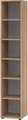 ANNY-AC - Regal mit Akustik-Rückwand HxBxT 2156 x 400 x 400 mm, 5 Fachböden Nussbaum-Dekor