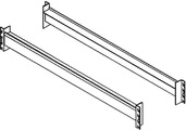 Schwerlastregal-Auflagetraversen, Paar Kastentraversen zur Einlage von Spanplatten, Länge 1800 mm Fachlast 2000 kg, enzianblau RAL 5010