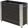 Pflanzkasten mit Rollen HxBxT 950 x 1200 x 500 mm schwarz