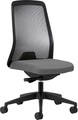 interstuhl Operator-Drehstuhl EVERY, Netz-Rückenlehne schwarz Gestell schwarz, mit harten Rollen graphitschwarz, Sitztiefe 410 - 470 mm