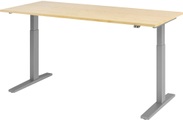UPLINER-K - Schreibtisch, elektrisch höhenverstellbar 700 - 1200 mm, BxT 1800 x 800 mm Platte Ahorn-Dekor