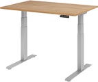 UPLINER-K - Schreibtisch, elektrisch höhenverstellbar 640 - 1290 mm, BxT 1200 x 800 mm Platte Nussbaum-Dekor