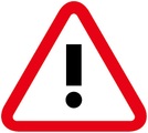 undefined, Magnetsymbol ATTENTION LxB 40 x 35 mm, VE 20 Stk rot / weiß
