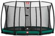 Berg Gartentrampolin InGround Champion inkl. Sicherheitsnetz Deluxe 330 cm grau