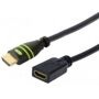 TECHly, Techly ICOC-HDMI2-4-EXT030 - High Speed HDMI with Ethernet Extension Cable 4K 60Hz M / F - 3m