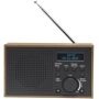 DENVER®, Retroradio mit Weckfunktion in Holzoptik, dunkelgrau DAB-46