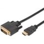 Digitus HDMI / DVI Anschlusskabel [1x HDMI-Stecker - 1x DVI-Stecker 18+1pol.] 2 m Schwarz