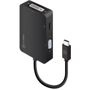 DIVERS, Divers Alogic UCVGDVHD-ADP - 3-in-1 USB-C to HDMI DVI VGA Adapter - Male to 3-Female