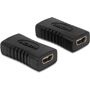 Delock HDMI Adapter [1x HDMI-Buchse D Micro - 1x HDMI-Buchse D Micro] Schwarz vergoldete Steckkontakte