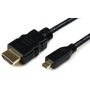 StarTech.com StarTech HDADMM50CM - High Speed HDMI-Kabel mit Ethernet - HDMI auf HDMI Micro - Stecker/Stecker - 0.5m