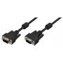 Logilink CV0016 - VGA Kabel Schwarz mit Ferritkern Stecker/Stecker - 10m