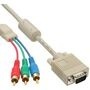 InLine 17210 - VGA RGB Kabel, VGA Stecker an 3x Cinch Stecker, 10m