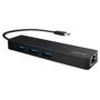 Logilink UA0313 - USB-C Hub 3-Ports + Gigabit Adapter - Schwarz